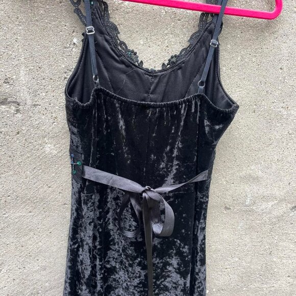 Vintage Sun Li Joy Black Velvet Sequin-Embellished Fairy Dress - Picture 6 of 6